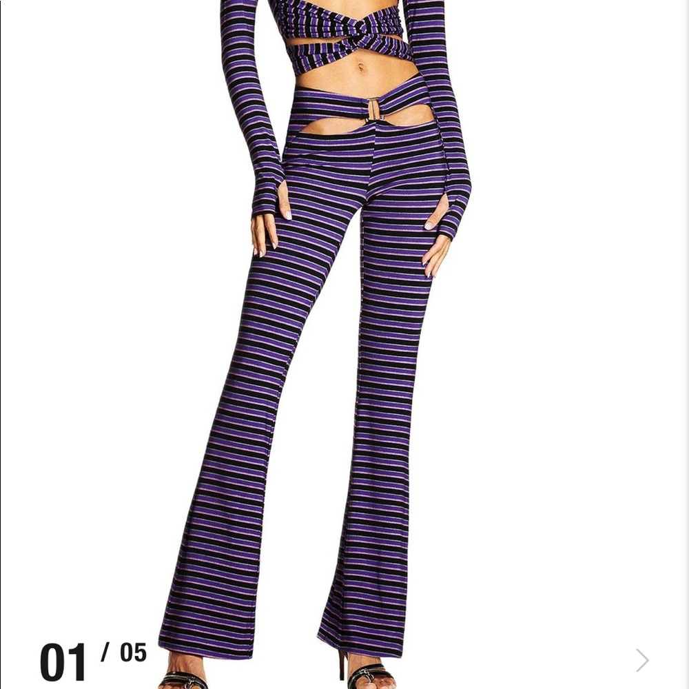 Iamgia purple black stripe Carrie pant XS